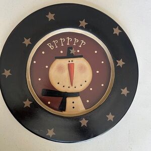 Festive Snowman Decorative Plate